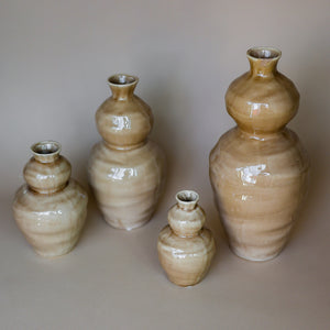 Fritz Keramik Vase hellbraun